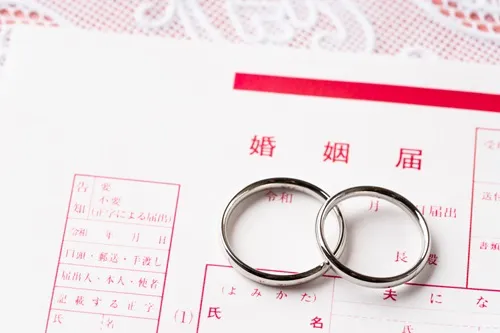 結婚届と指輪